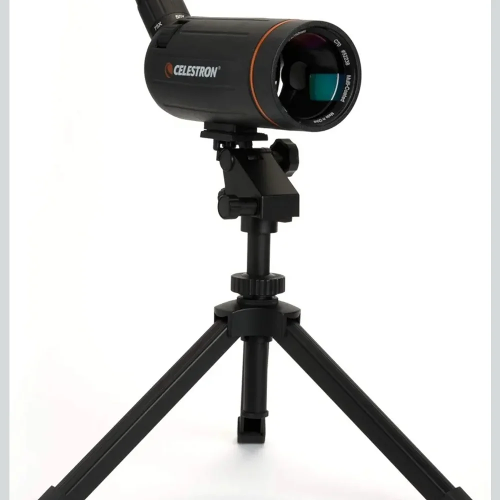 Black Telescope with Tripod